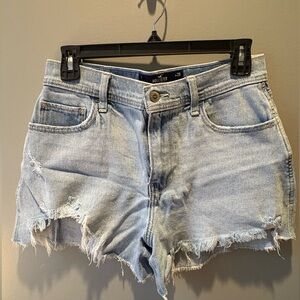 Hollister Distressed Light Blue Jean Shorts